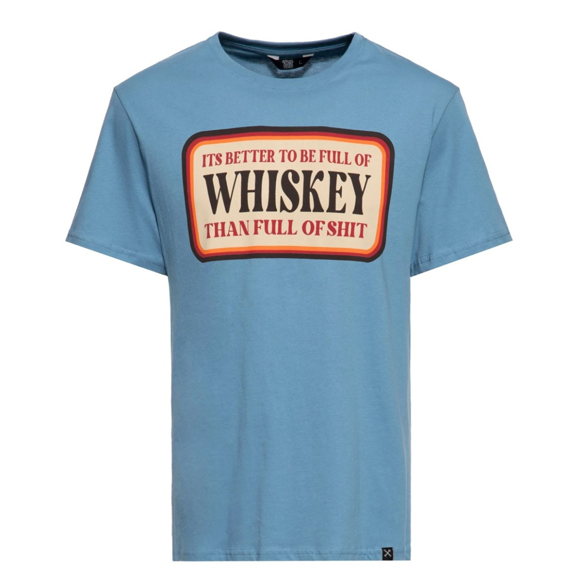 King Kerosin Whiskey T Shirt Sky Blue -L