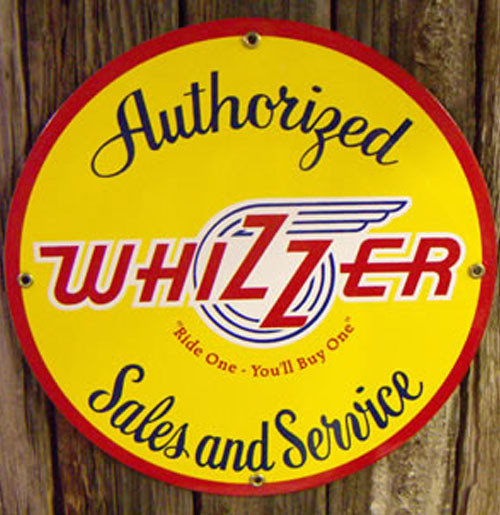 Whizzer Sales And Service Emaille Logobord
