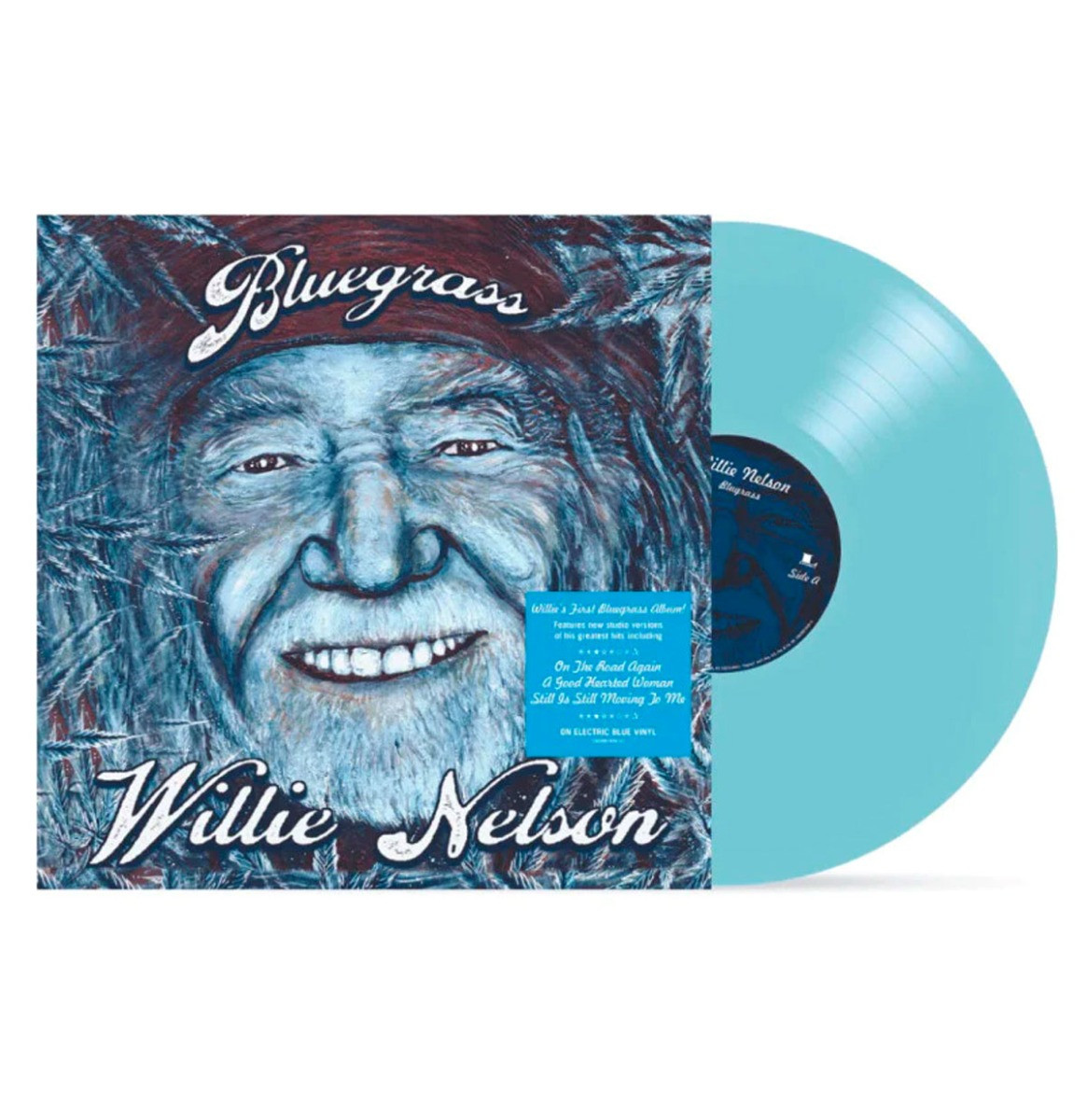 Willie Nelson - Bluegrass Marbled Electric Blue LP