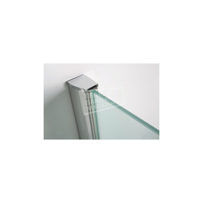 Wiesbaden Chroom Muurprofiel Glaswand Dikte 1 cm L is 200 cm
