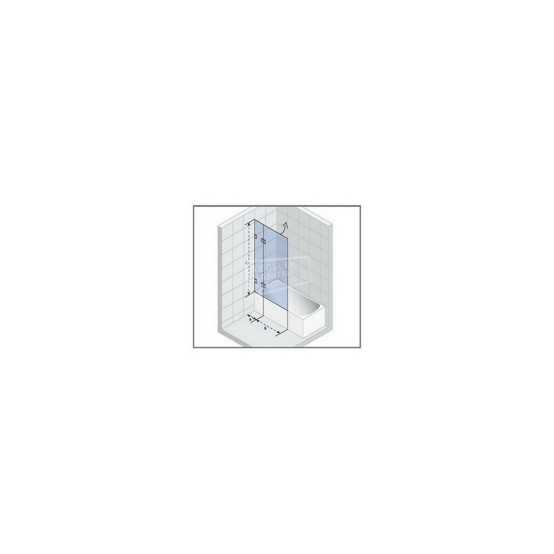 Riho Scandic S109 (80x150 cm) 8 mm Profielloos 2 delig Helder glas