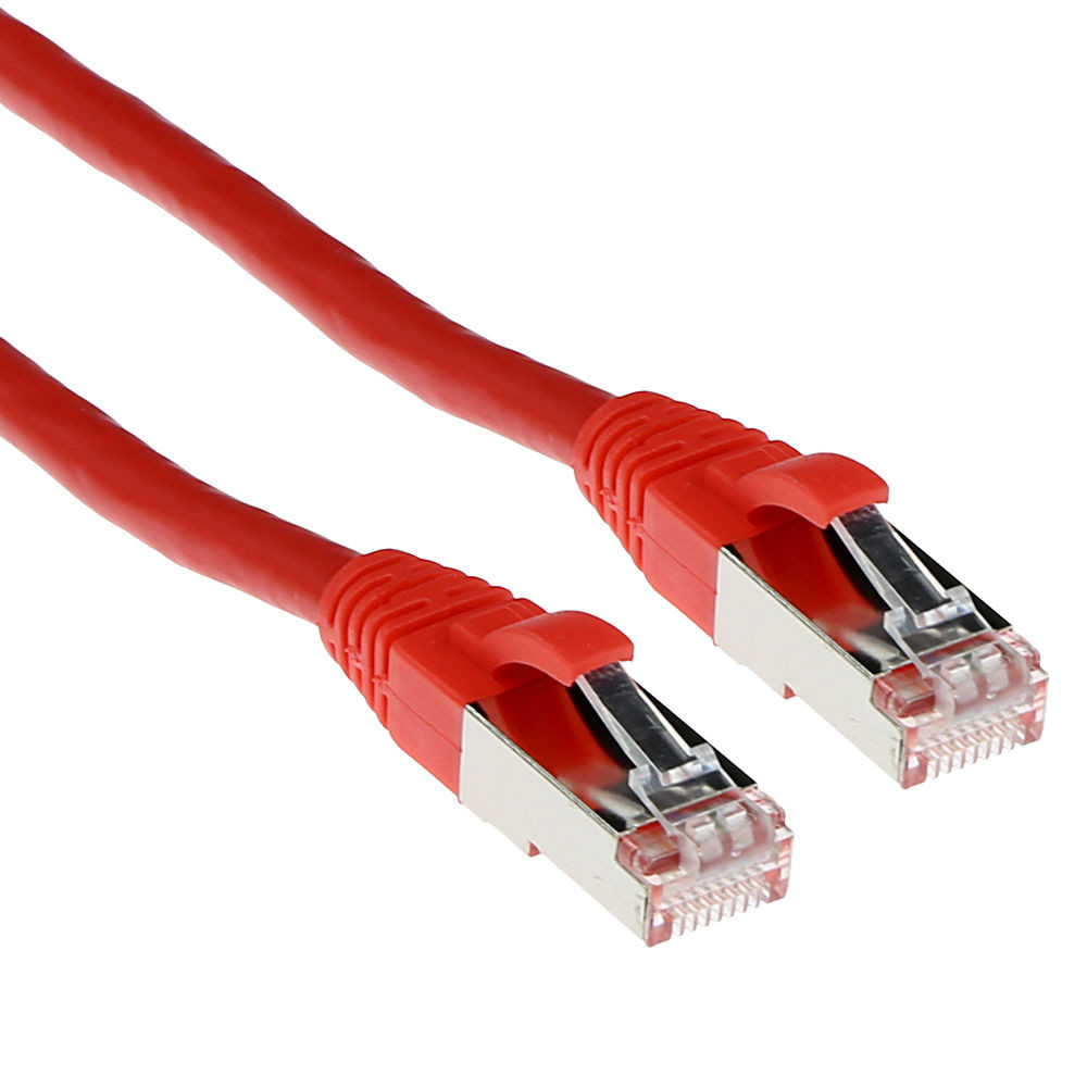 ACT FB6502 SFTP CAT6A Patchkabel Snagless | RJ45 Connectoren | Rood | 2 meter