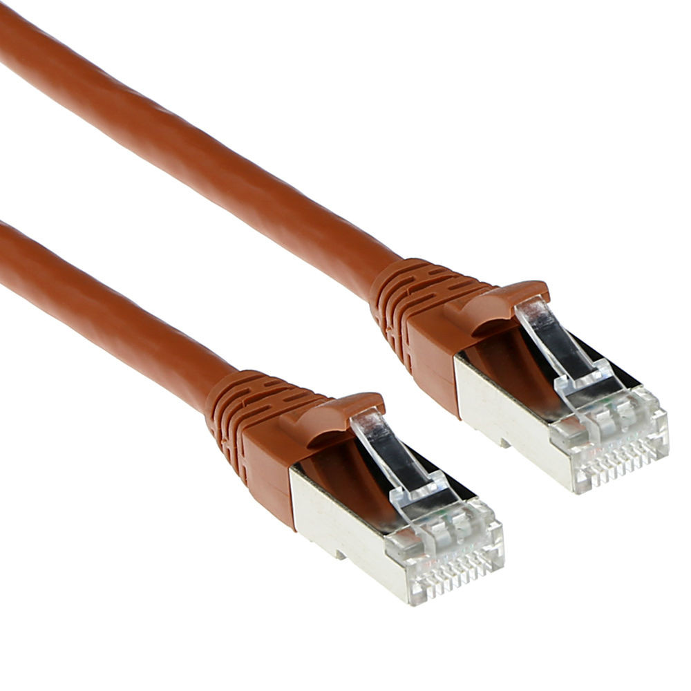 ACT FB2201 LSZH SFTP CAT6A Patchkabel Snagless Bruin - 1 meter