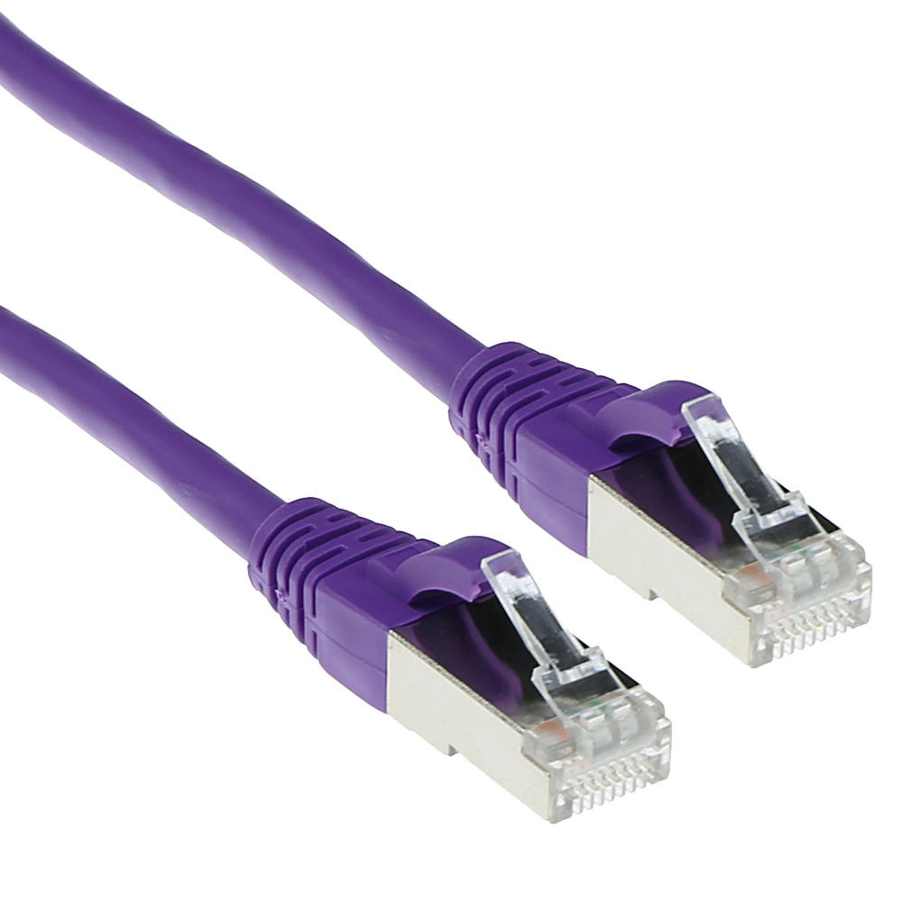 ACT FB2301 LSZH SFTP CAT6A Patchkabel Snagless Paars - 1 meter