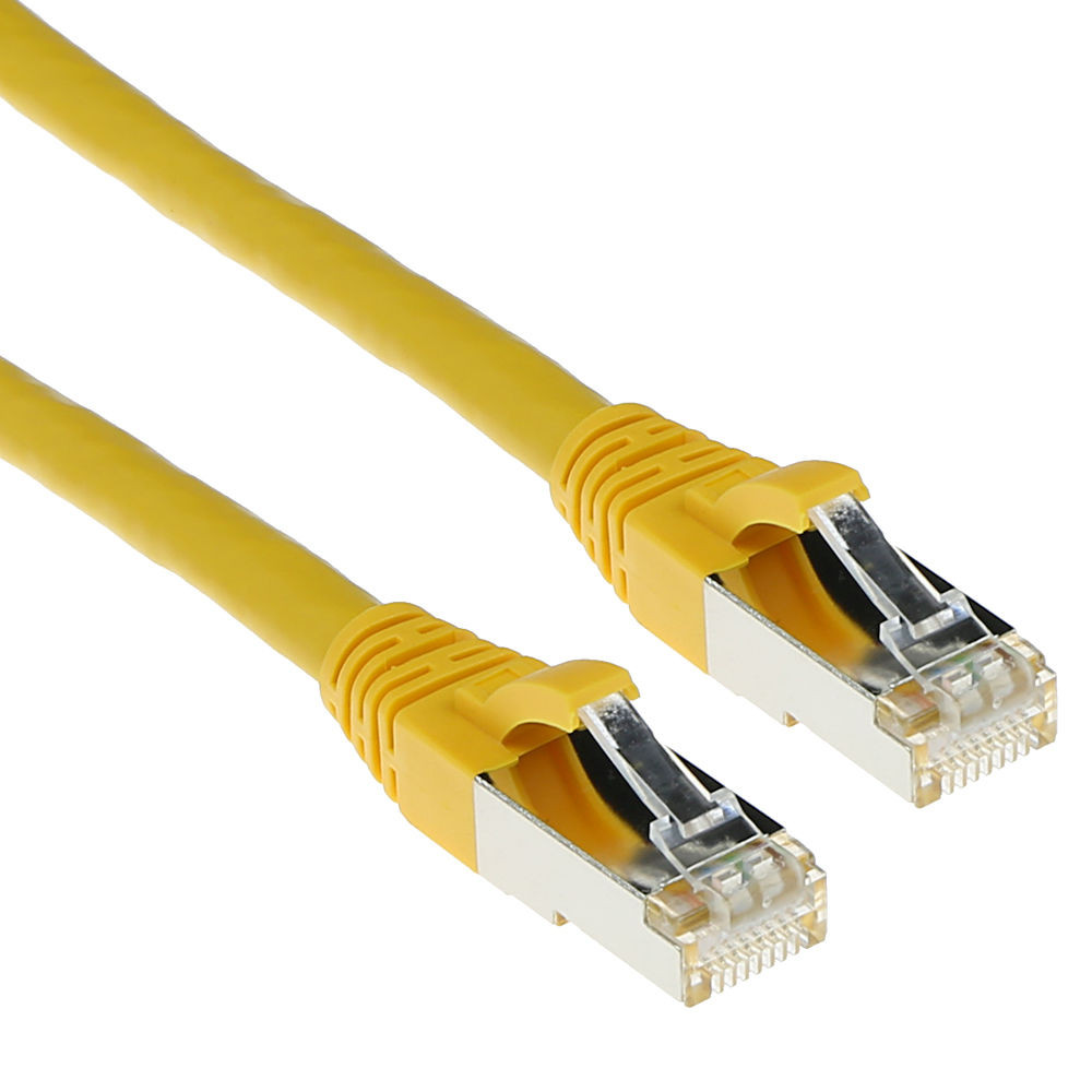 ACT FB7810 LSZH SFTP CAT6A Patchkabel Snagless Geel - 10 meter