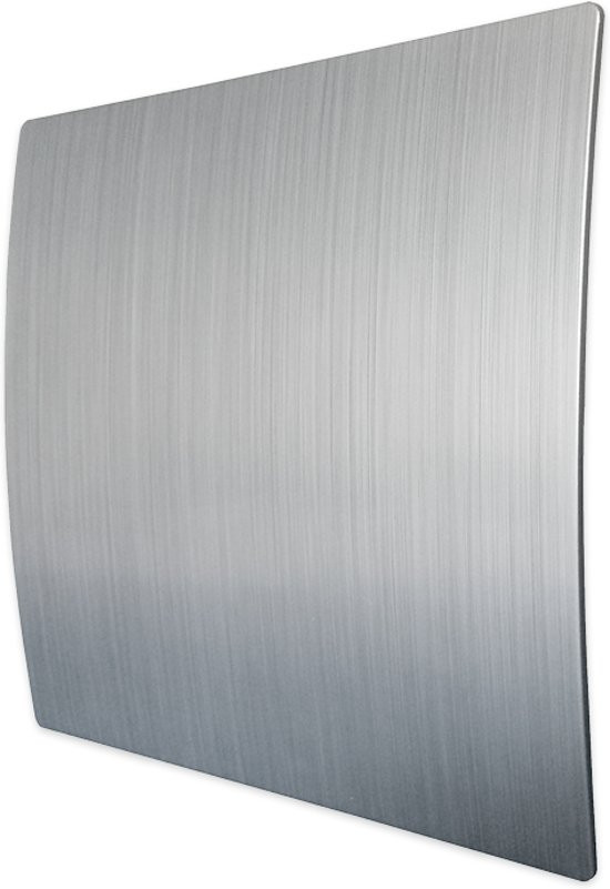 Design Ventilatierooster Vierkant (afvoer & Toevoer) Ø125mm - Kunststof - Zilver