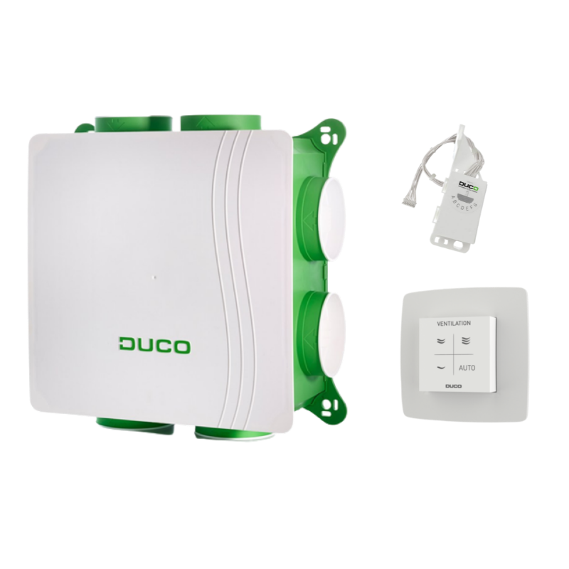 Ducobox Silent All-in-one Rh & Bd - Vocht Boxsensor + Bedieningsschakelaar Rf Batterij (0000-4639)