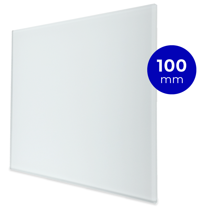 Design Ventilatierooster Vierkant (afvoer & Toevoer) Ø100mm - Vlak Glas - Mat Wit