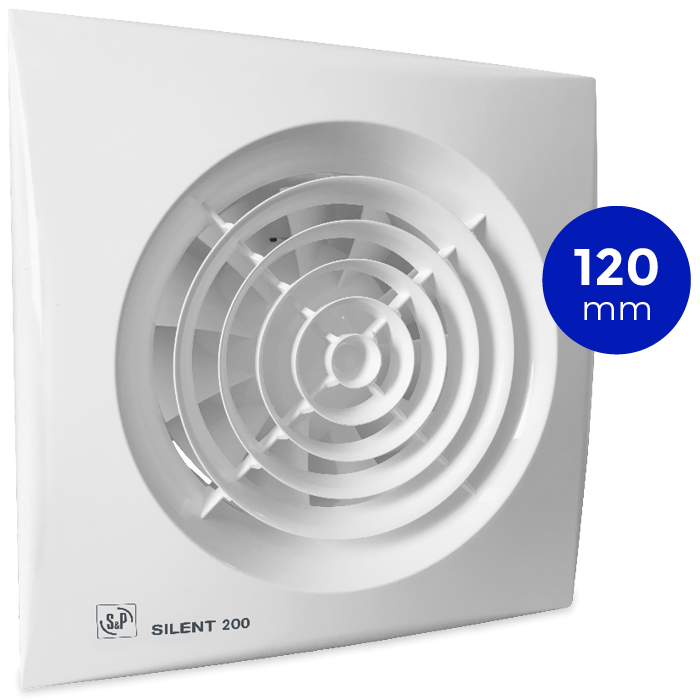 [tweedekans] Badkamer/toilet Ventilator Soler & Palau Silent (200cz) - Ø 120mm - Standaard