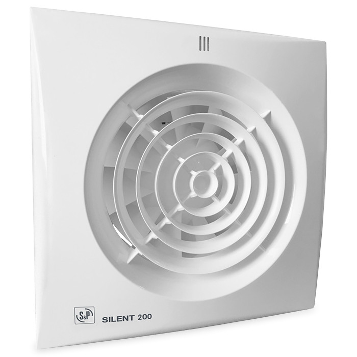 Badkamer/toilet Ventilator Soler & Palau Silent (200chz) - Ø 120mm - Met Timer + Vochtsensor