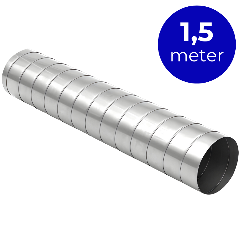 Spirobuis Ø 80mm - Staal - Lengte 1,5 Meter