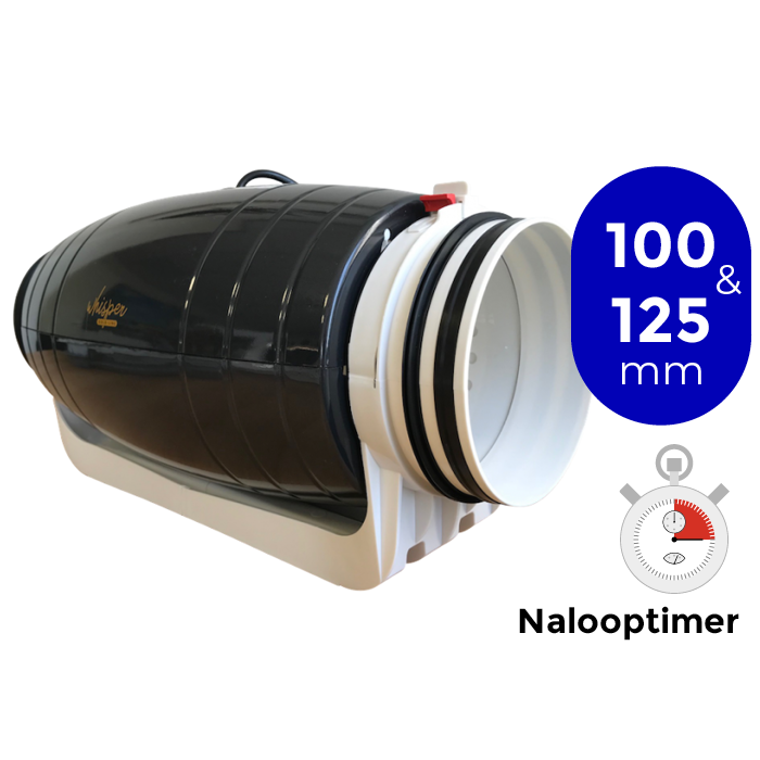 Whisper &apos;gold Line&apos; Buisventilator Diameter 100 & 125mm - Met Nalooptimer