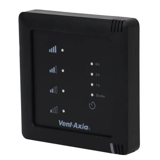 Vent-axia Multihome Ssu-rz - 4 Standenschakelaar - Draadloos - 230v - Zwart