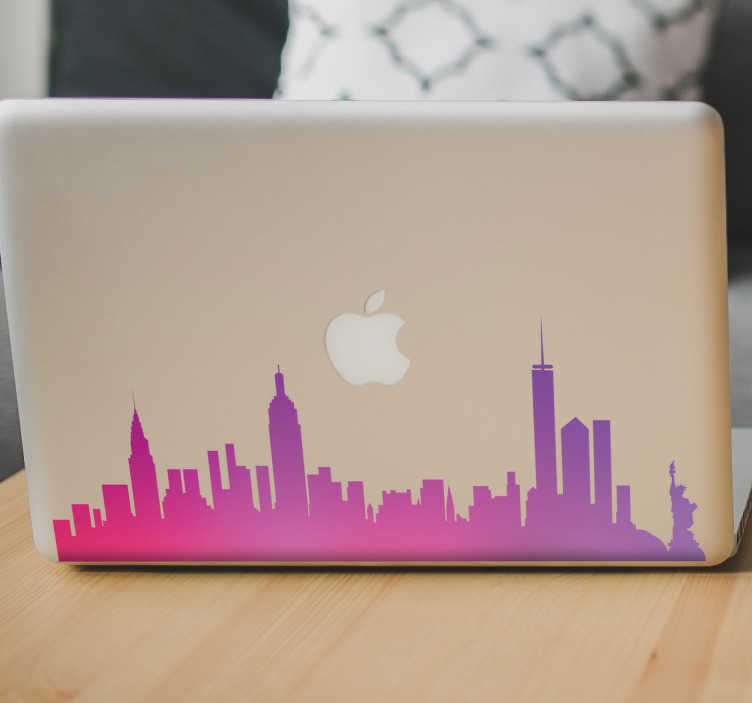 Sticker laptop New York skyline