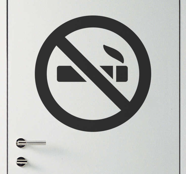 Deursticker bord niet roken