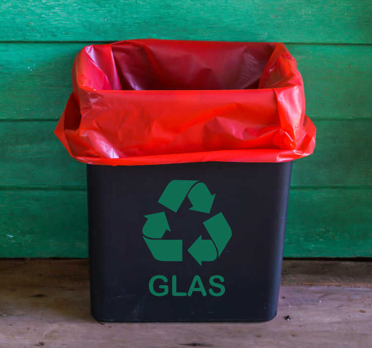 Recycle sticker glas