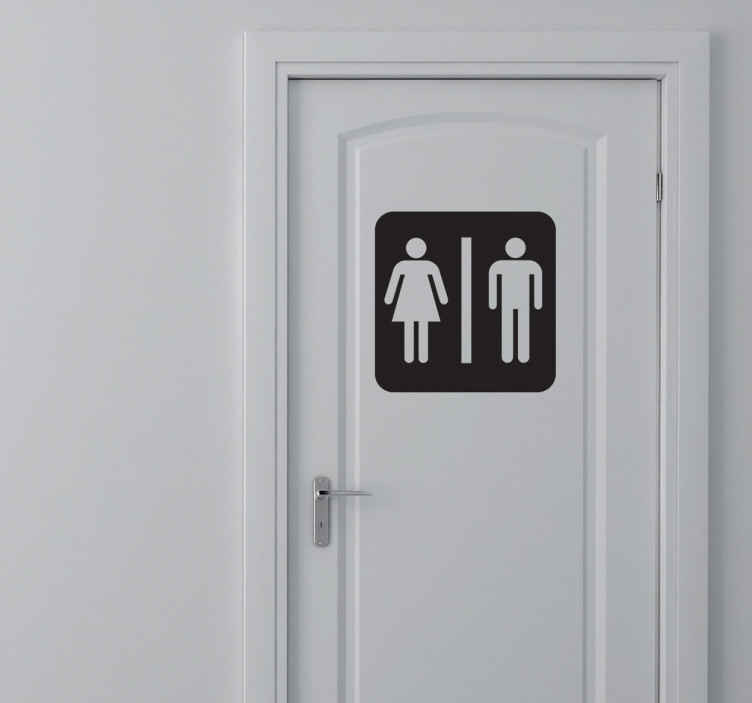 Toilet sticker WC Man en vrouw
