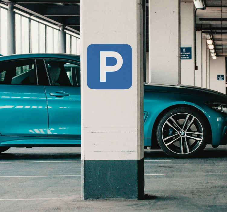 Sticker teken parking parkeerzone