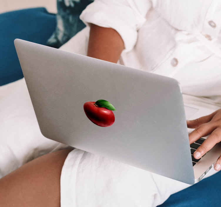 Realistische appel laptop sticker