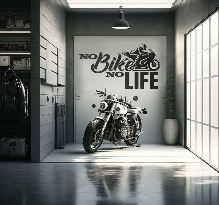 Geen fiets geen leven Garage sticker