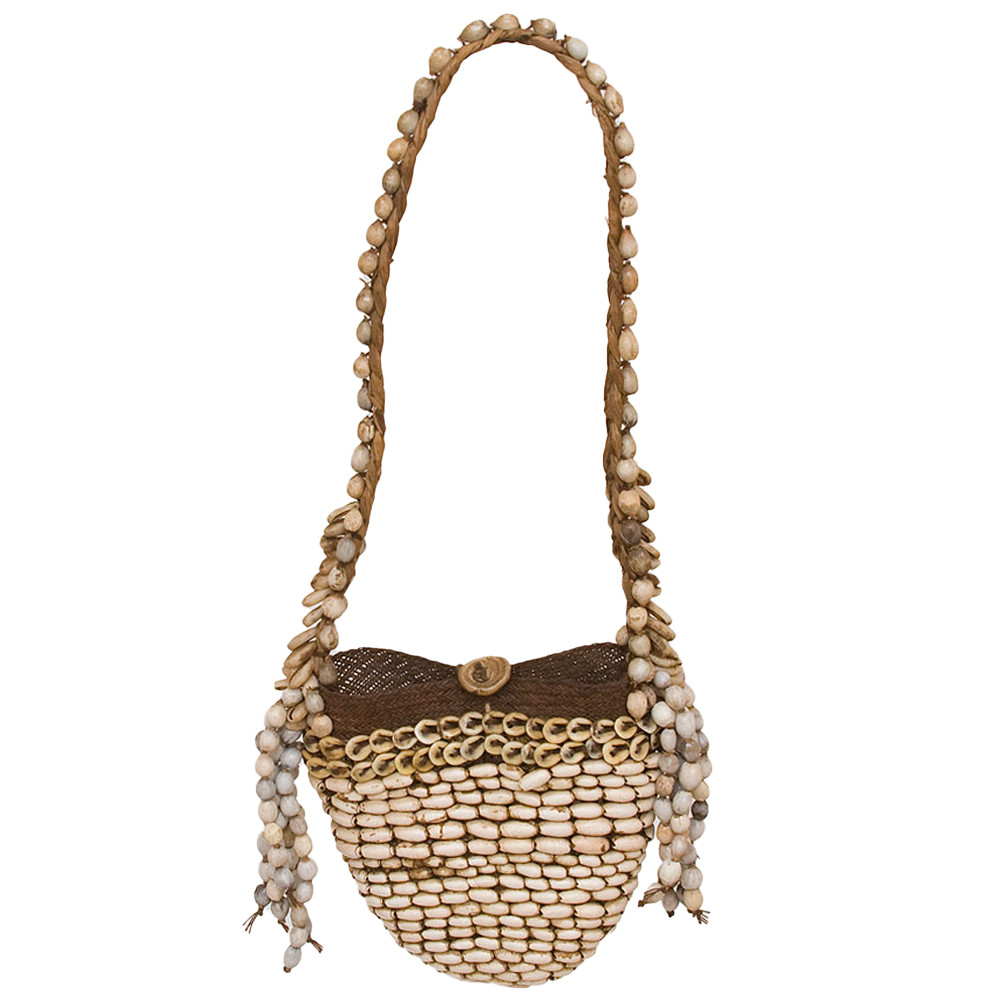 Декоративный аксессуар сумка из ракушек Aboriginal Bag Beige