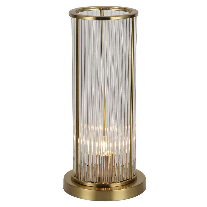 Настольная лампа с плафоном из стеклянных трубочек Revolve
