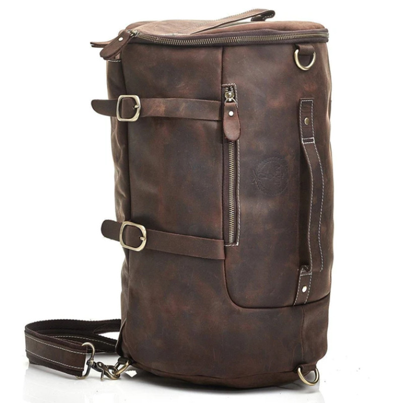 Сумка-рюкзак из коричневой винтажной кожи HERITAGE BROWN LEATHER RUCKSACK