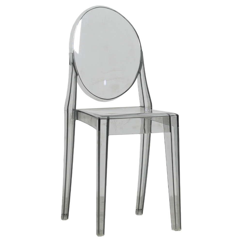 Прозрачный стул с серым оттенком LOUIS GHOST CHAIR