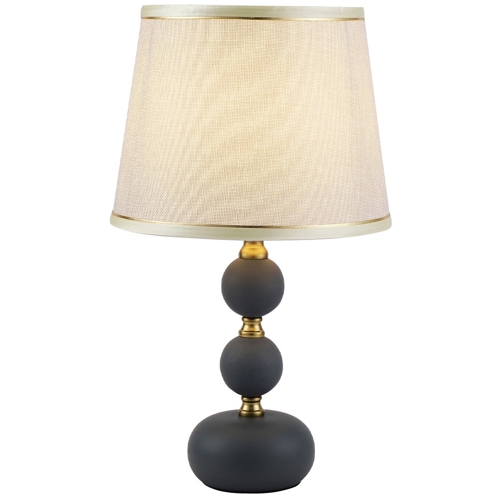 Настольная лампа с абажуром Altera Lampshade White Black Gold Table Lamp
