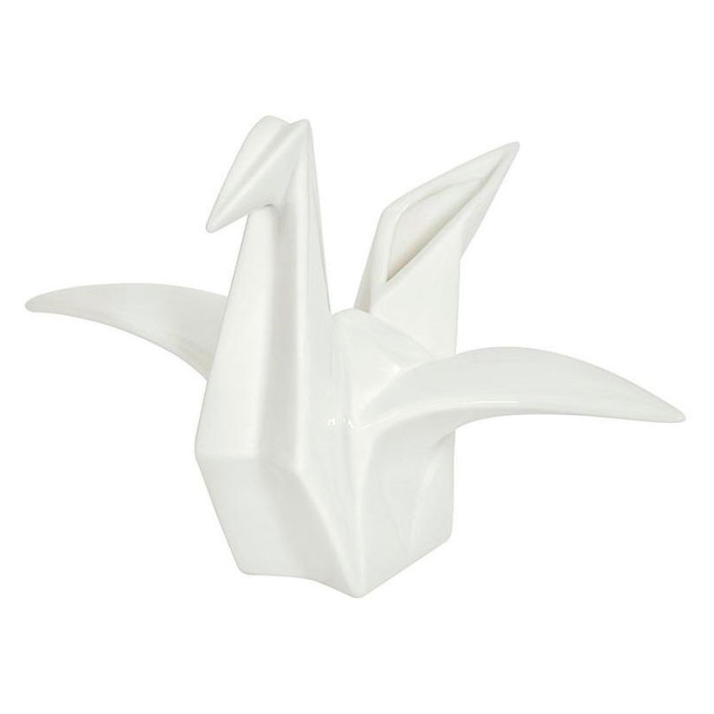 Фигурка в виде оригами керамическая белая птица White Bird