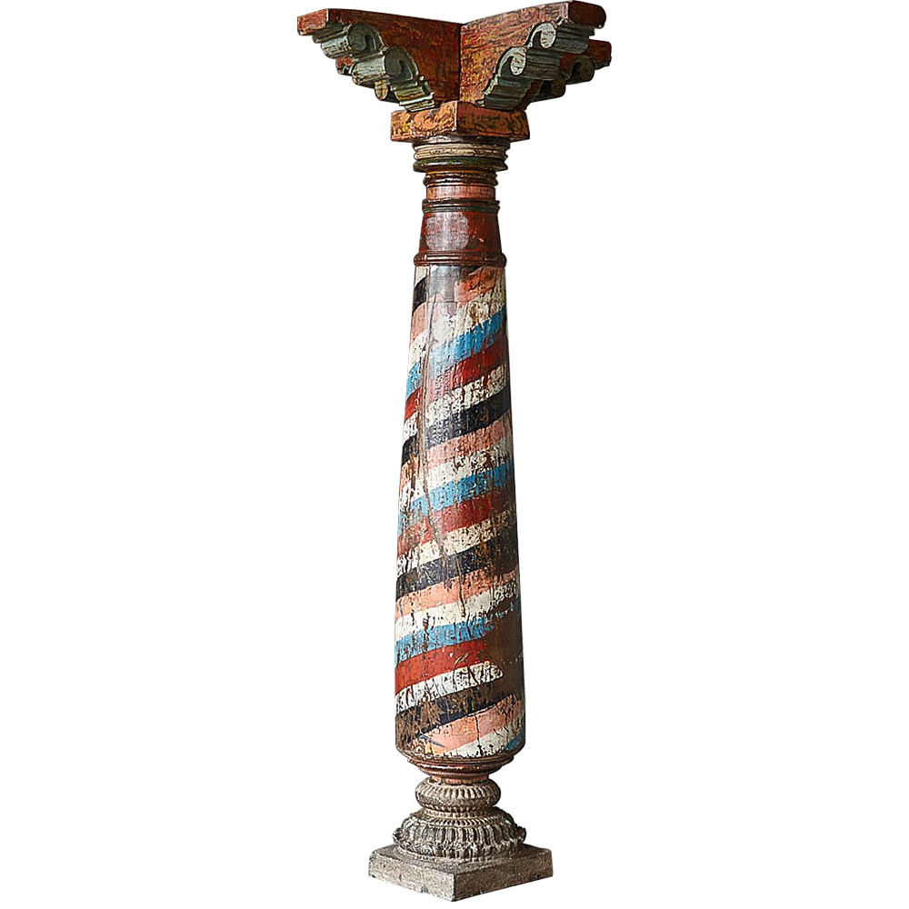Антикварная колонна из массива тика Unique Indian Antique Column