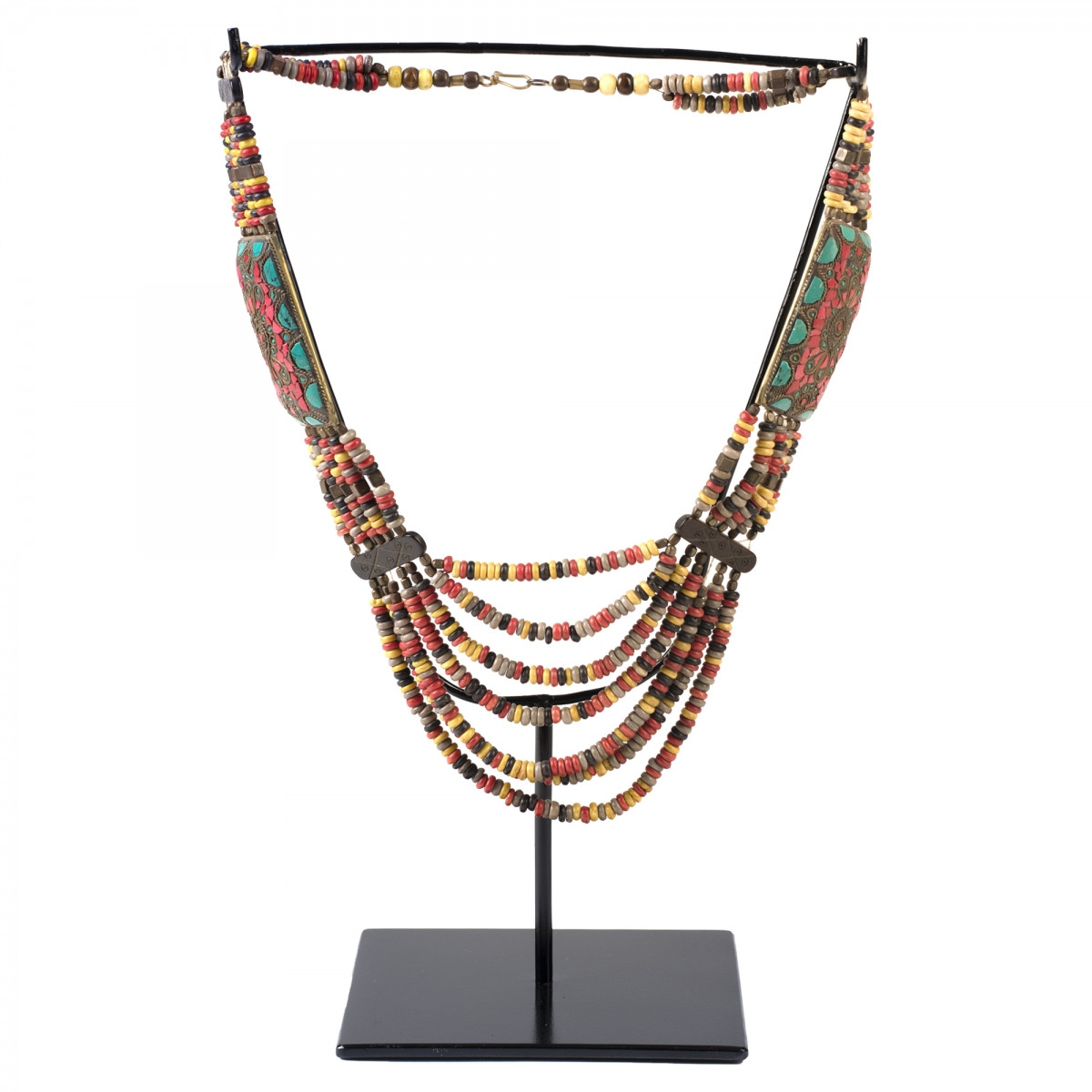 Этническое ожерелье на подставке Colorful Beads