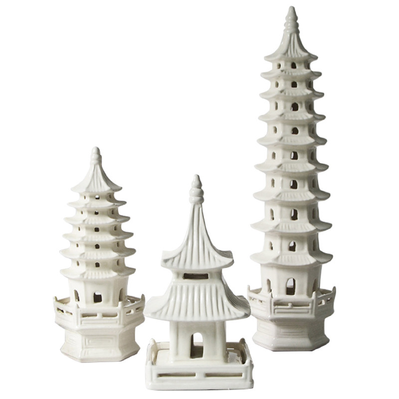 Комплект из 3-х статуэток Japanese Pagoda