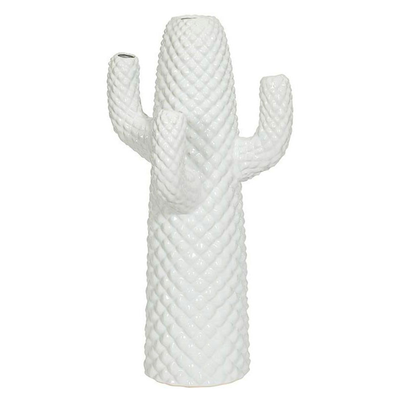 Фигурка керамика белый кактус большая White Cactus