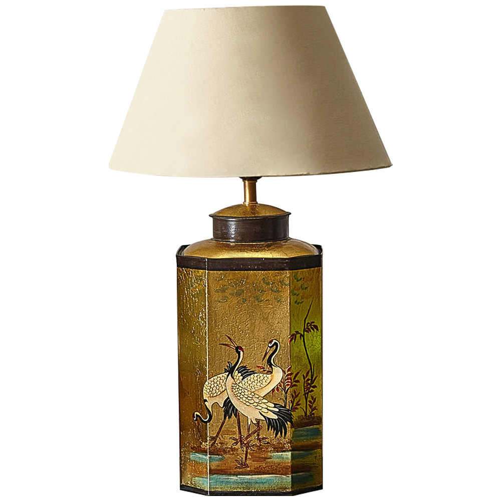 Настольная лампа Шинуазри с абажуром Golden Garden Chinoiserie Table Lamp