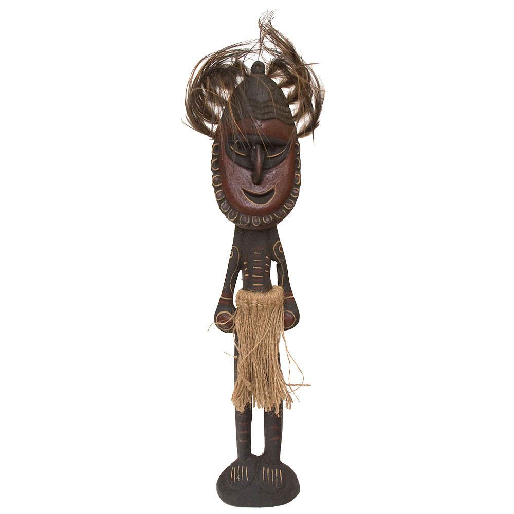 Деревянная статуэтка Абориген в маске с перьями Aborigine Mask Figurine