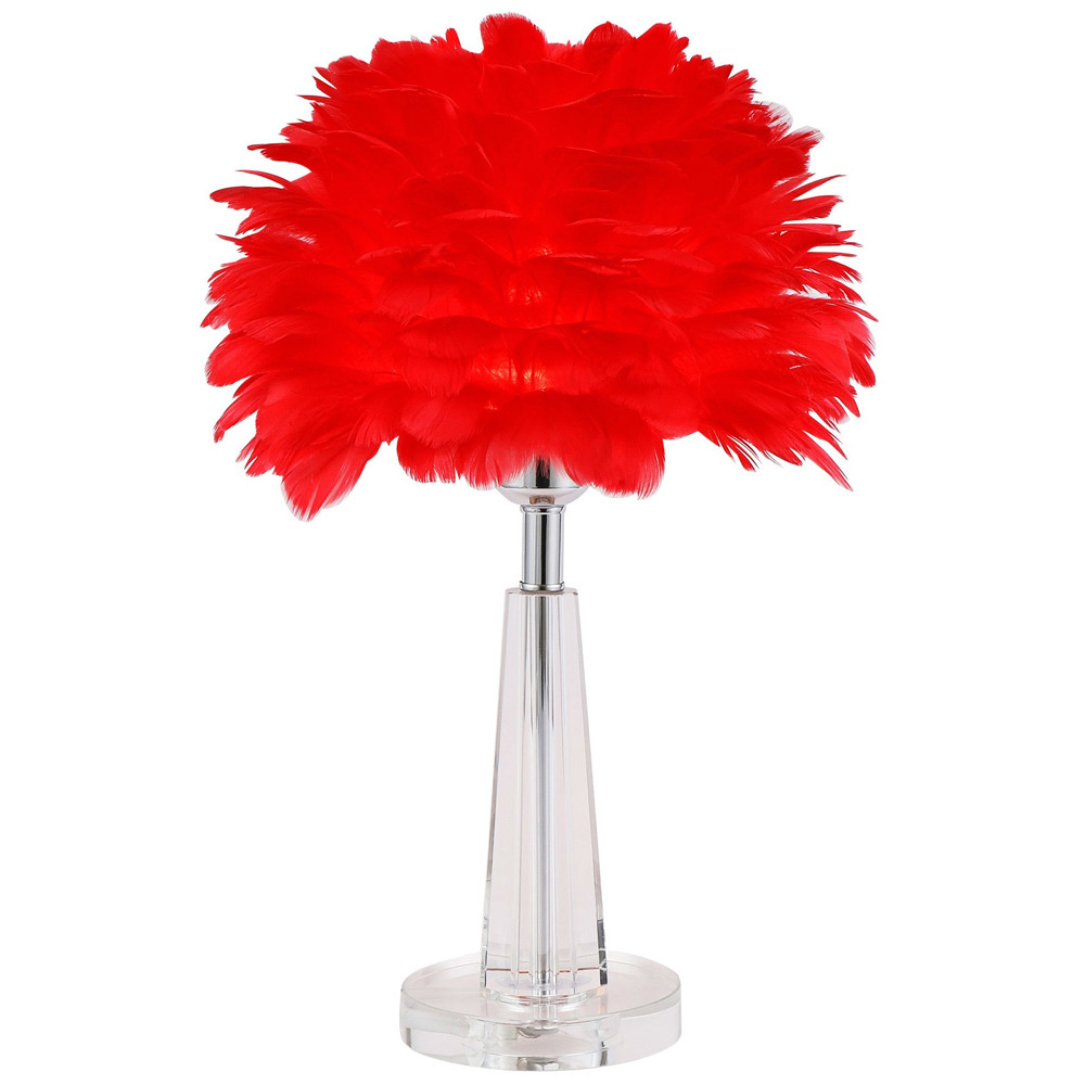 Настольная лампа с перьями Plumage Red Table Lamp