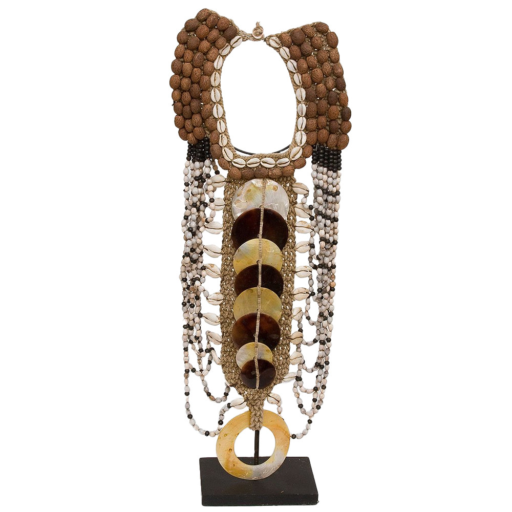 Этническое ожерелье из ракушек Aboriginal Long Walnut Shell Necklace