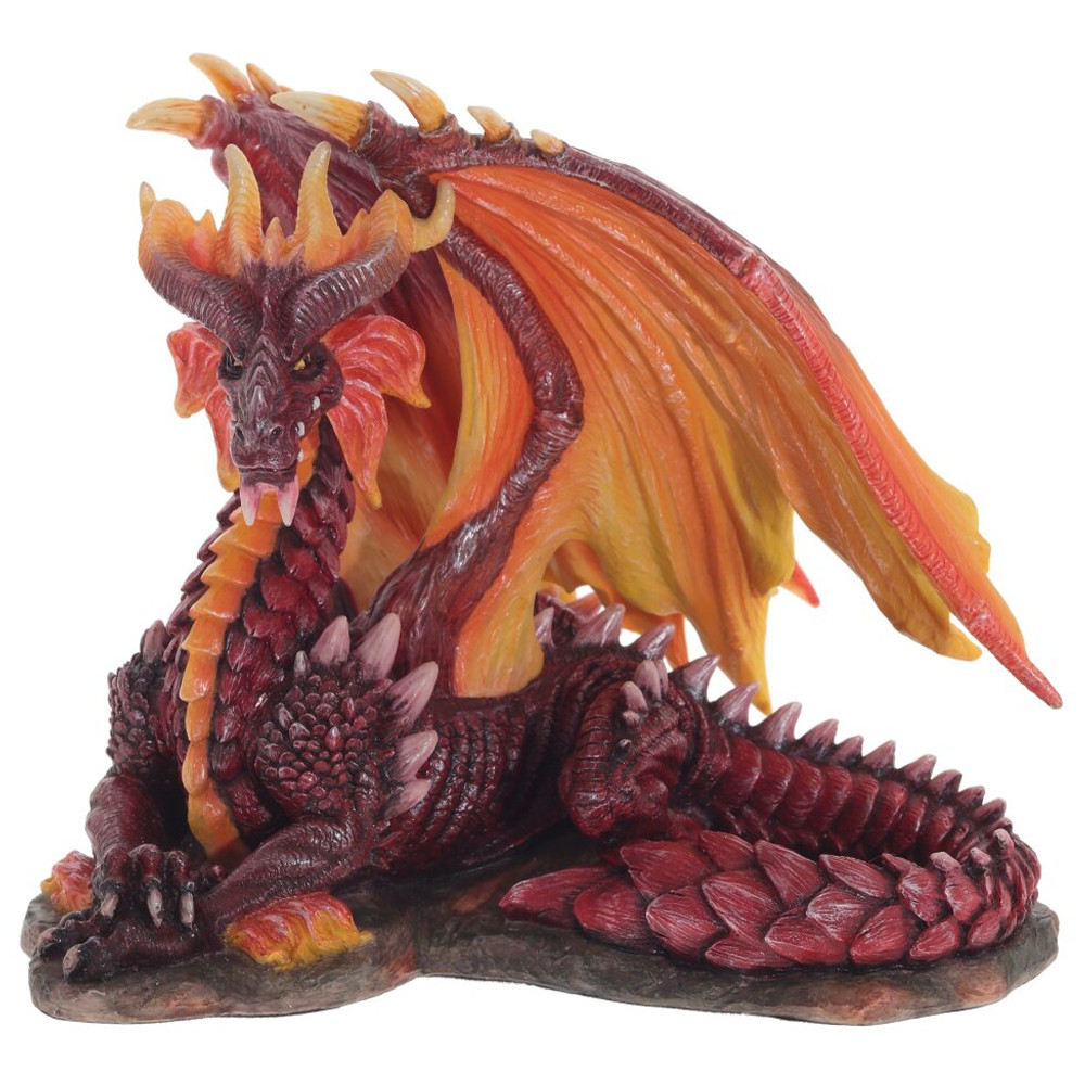 Декоративная статуэтка Дракон Красный Red Dragon with Orange Wings Statuette