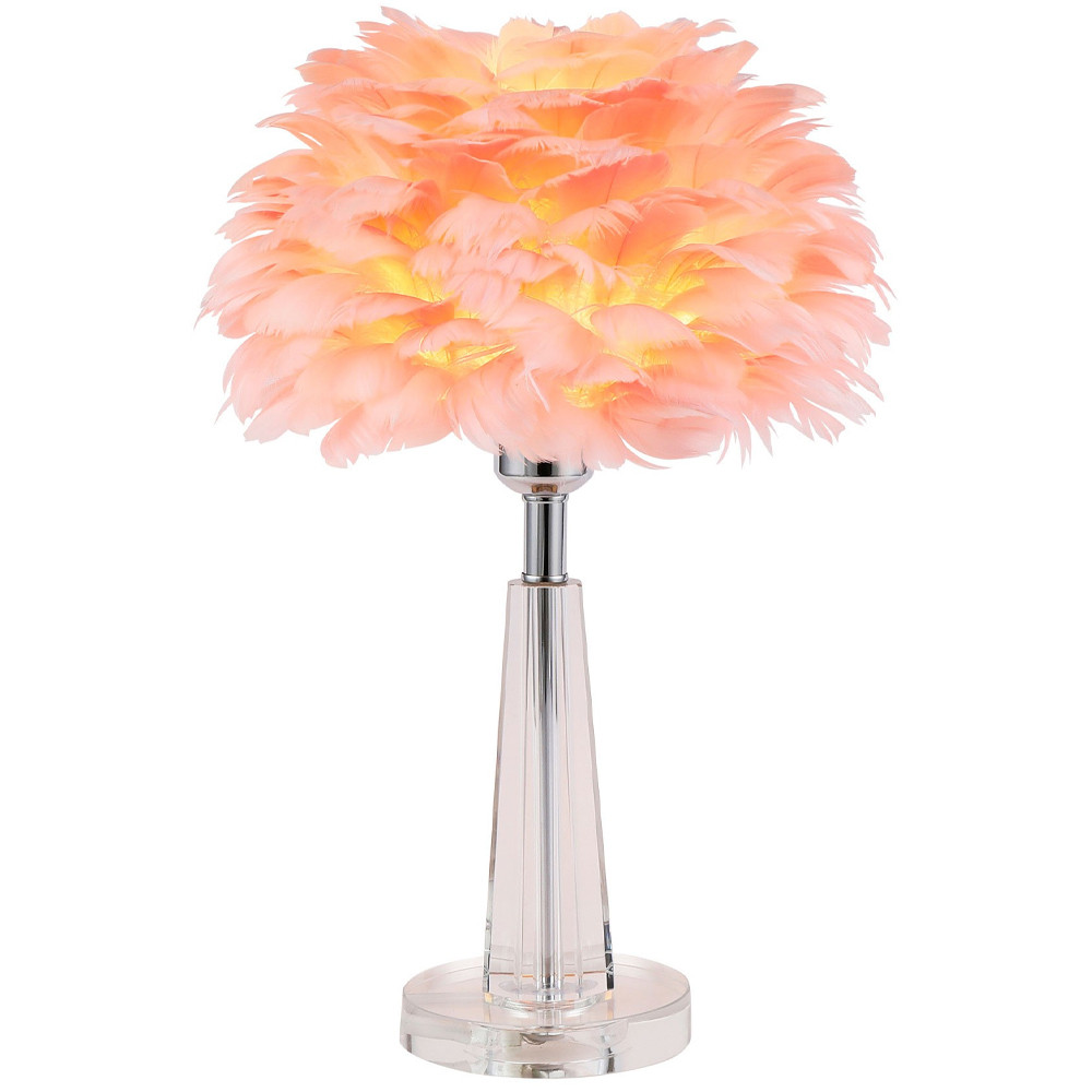 Настольная лампа с перьями Plumage Pink Table Lamp