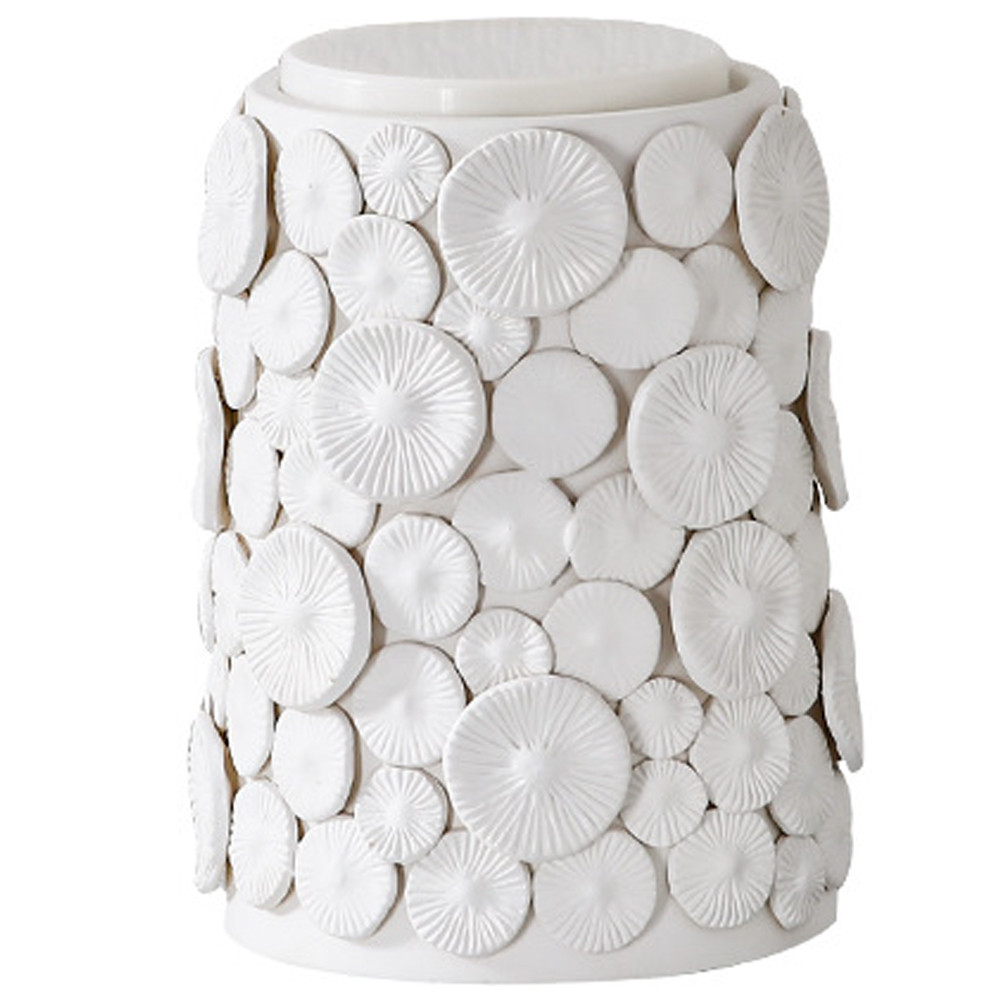 Декоративная ваза с крышкой Mushroom Hats White Vase