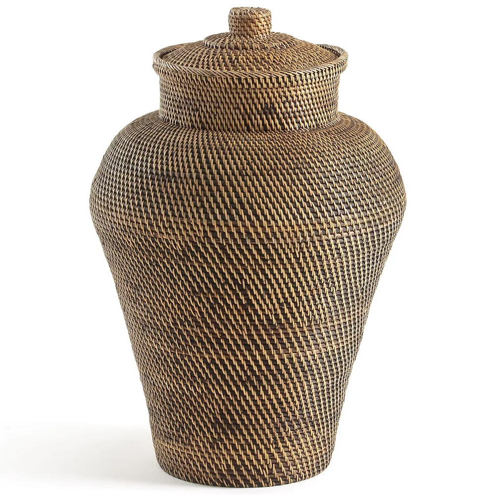 Плетеная корзина из ротанга и бамбука Wicker Vase Basket