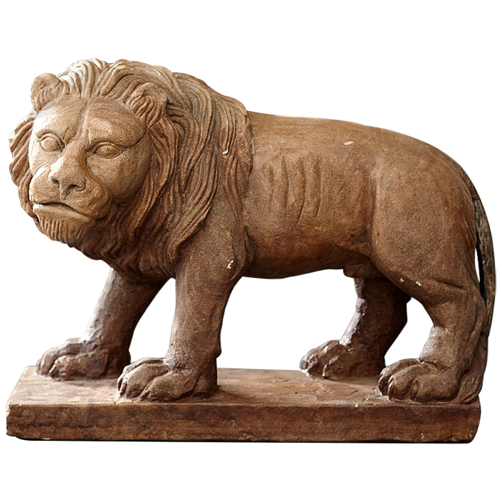 Каменная статуэтка в виде льва Indian Lion Statue