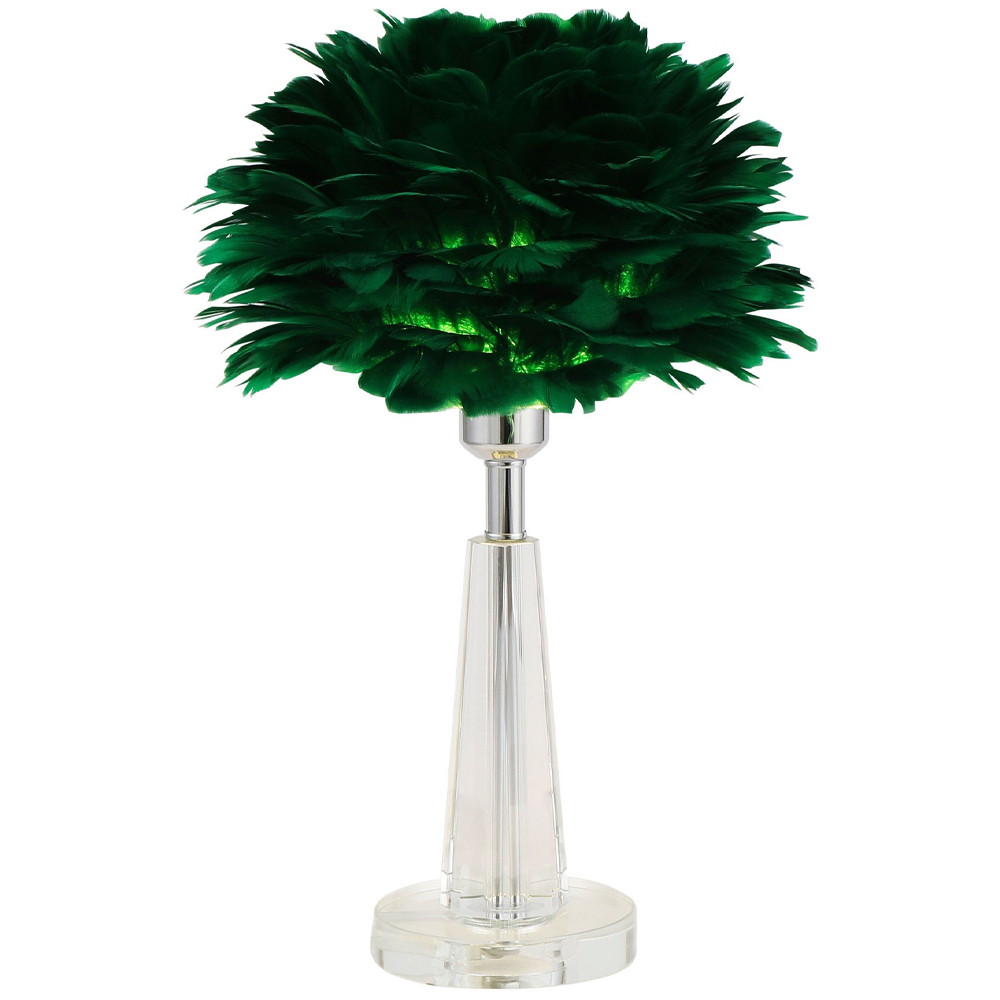 Настольная лампа с перьями Plumage Green Table Lamp