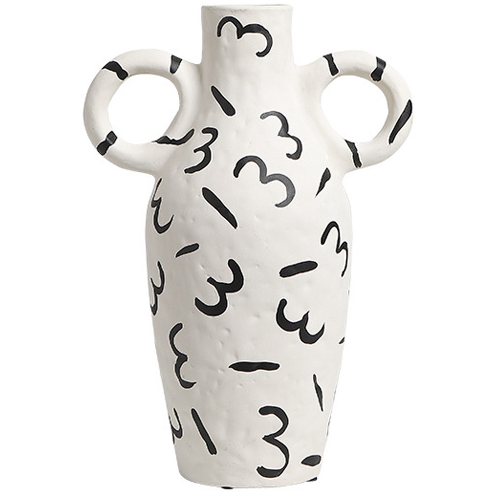Декоративная ваза White Doodle Vase M