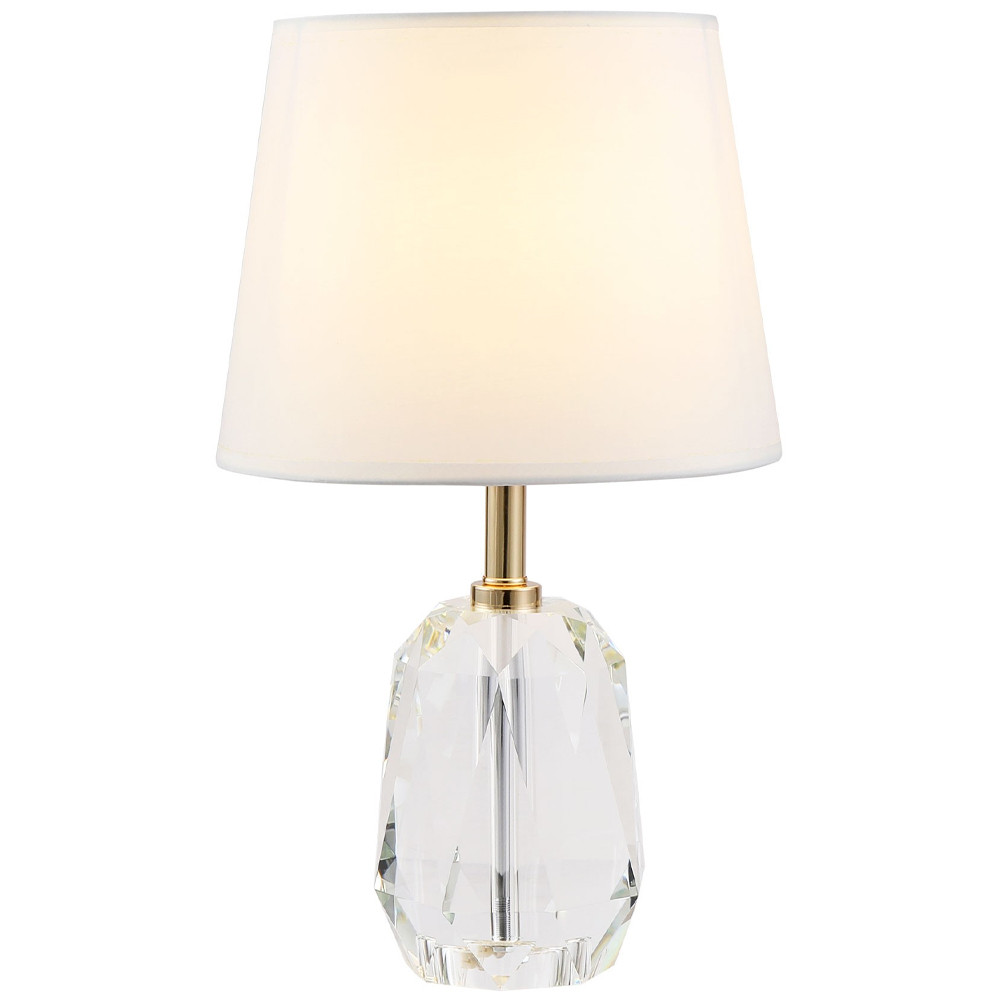 Настольная лампа с абажуром и основанием из хрусталя Manlio Crystal Lampshade Table Lamp