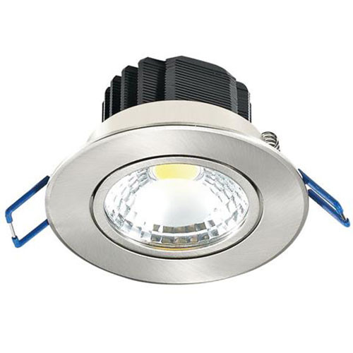 LED Spot - Inbouwspot - Lila - 5W - Helder/Koud Wit 6400K - Rond - Mat Chroom - Aluminium - Kantelbaar - Ø83mm