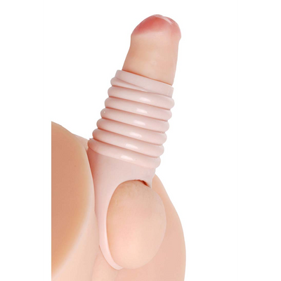XR Brands Really Spacious Ribbed Penis Enlargement Sleeve