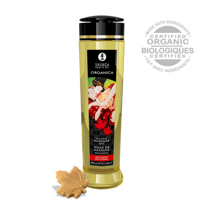Shunga Organica Massage Oil - Maple Delight - 8 fl oz / 240 ml