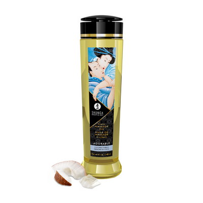 Shunga Erotic Massage Oil - Coconut Thrills - 8 fl oz / 240 ml
